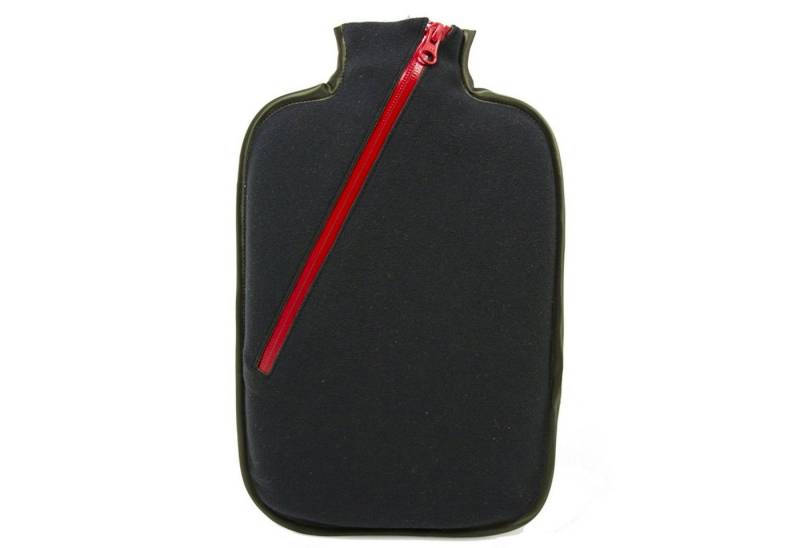 Hugo Frosch Wärmflasche - Öko-Wärmflasche 2,0 l mit Softshell-Bezug schwarz, Made in Germany von Hugo Frosch