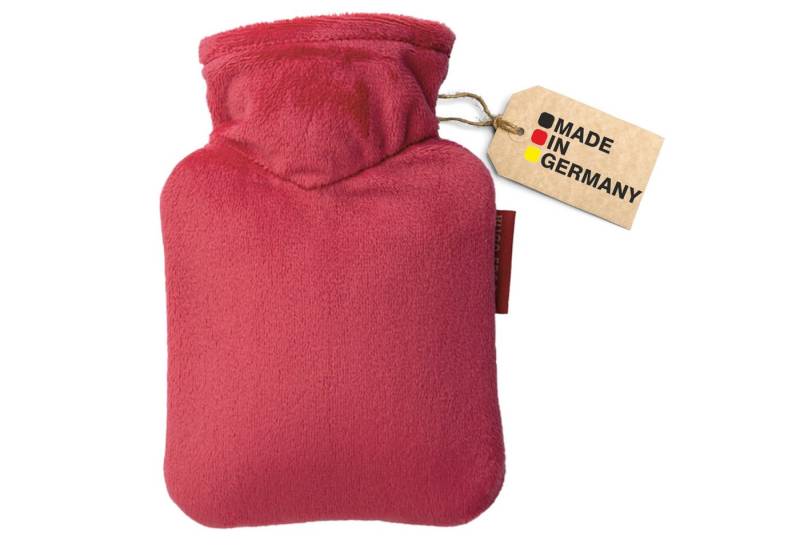 Hugo Frosch Wärmflasche - Mini 0,2 l mit Veloursbezug, Made in Germany von Hugo Frosch