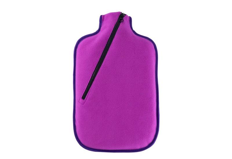 Hugo Frosch Wärmflasche - Öko-Wärmflasche 2,0 l mit Softshell-Bezug beere, Made in Germany von Hugo Frosch