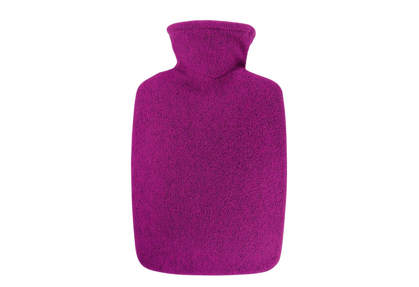 Hugo Frosch Wärmflasche - Wärmflasche Klassik 1,8 l mit Strickbezug Filzoptik, Made in Germany - himbeer-melange von Hugo Frosch