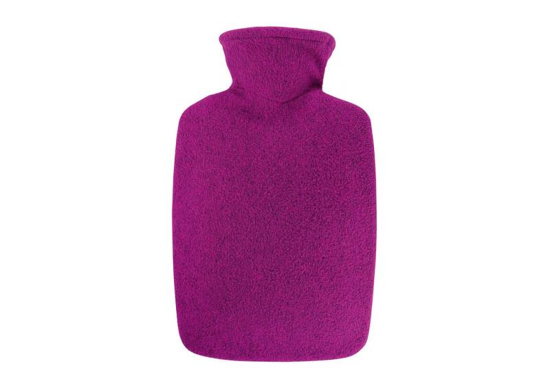 Hugo Frosch Wärmflasche - Wärmflasche Klassik 1,8 l mit Strickbezug Filzoptik, Made in Germany - himbeer-melange von Hugo Frosch