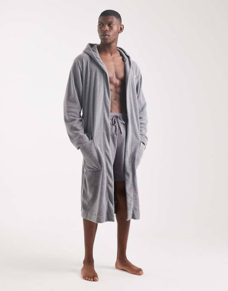 BOSS Bodywear - Frottee-Bademantel in Grau von Hugo Red