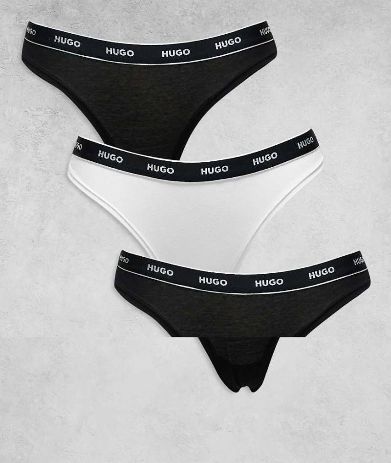 HUGO - Bodywear - 3er-Pack Tangas in Schwarz und Weiß von Hugo Red