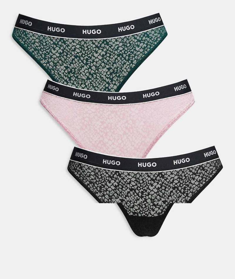 HUGO Red - 3er-Pack Spitzentangas in verschiedenen Farben-Bunt von Hugo Red