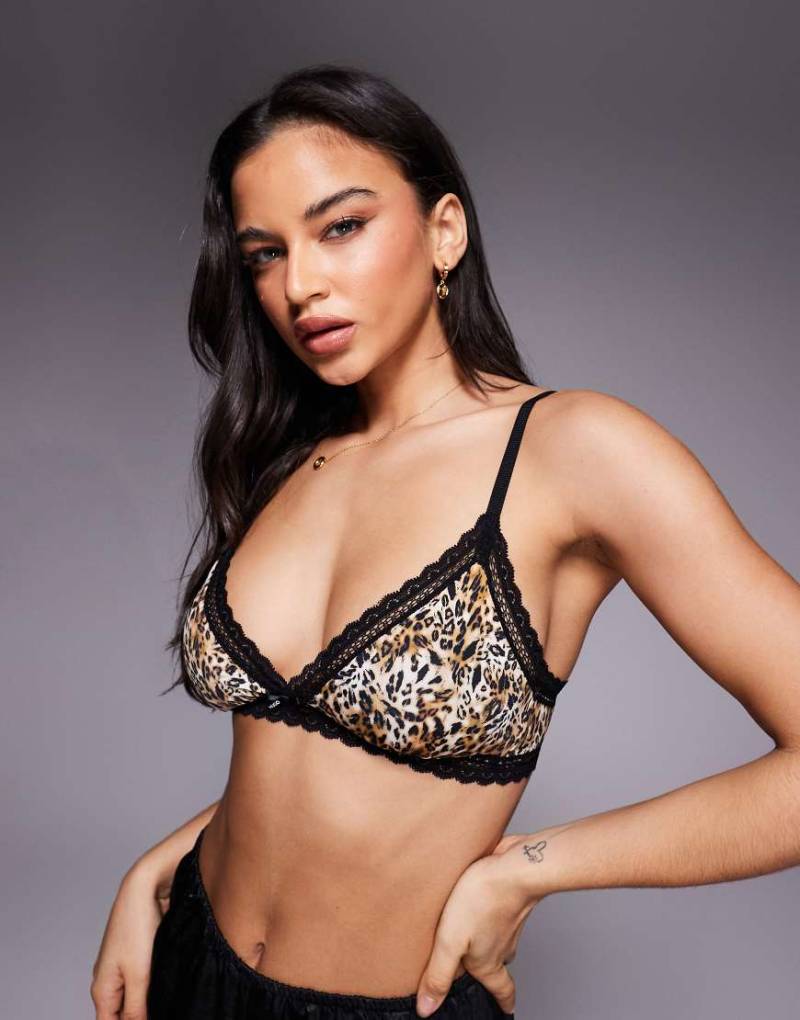 HUGO Red - Bustier mit Leopardenmuster in Schwarz und Braun von Hugo Red