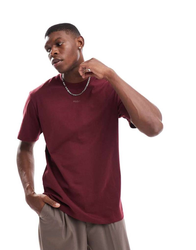 HUGO Red - Dapolino - T-Shirt in Burgunderrot von Hugo Red