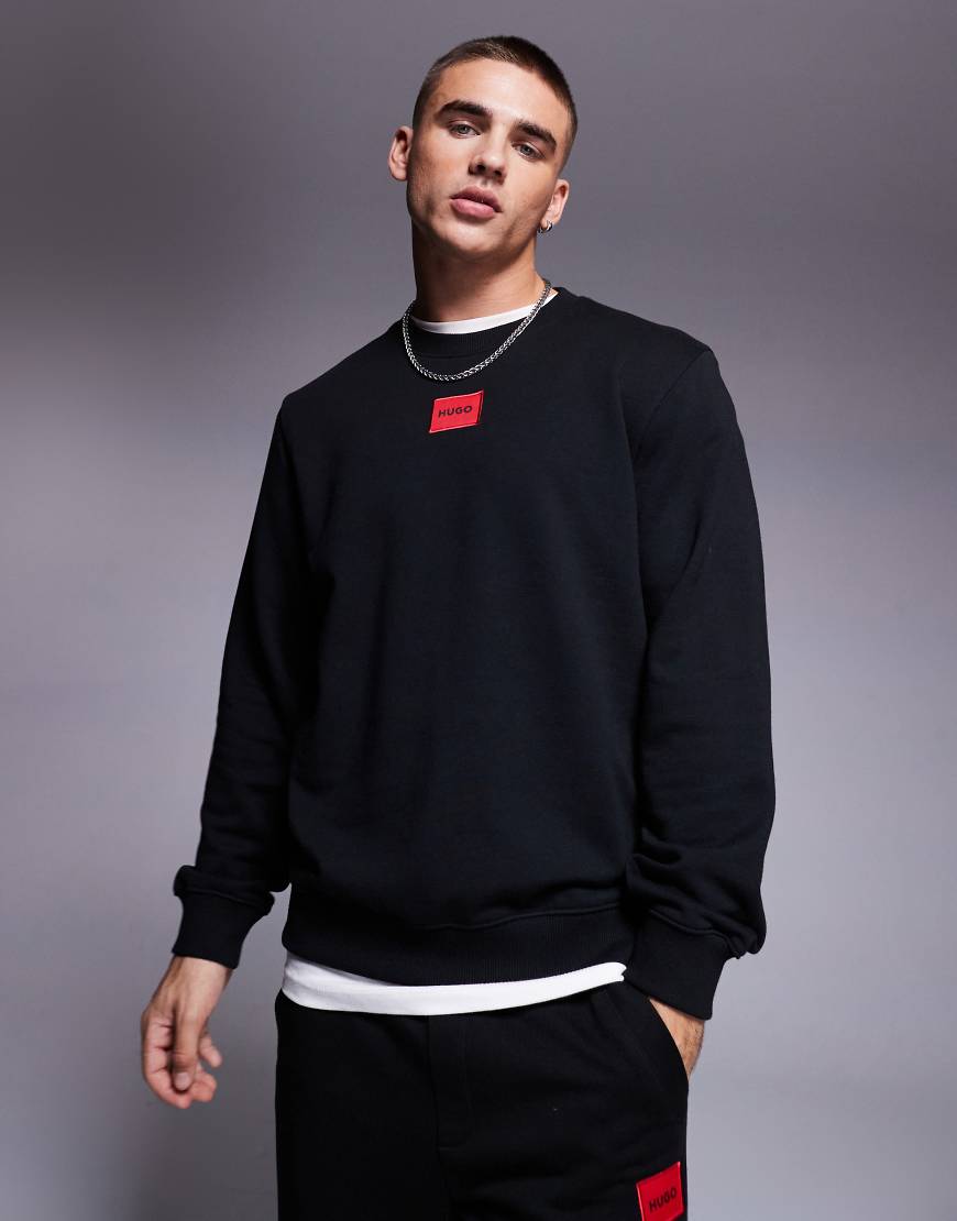 HUGO Red - Diragol - Sweatshirt in Schwarz mit Logo von Hugo Red