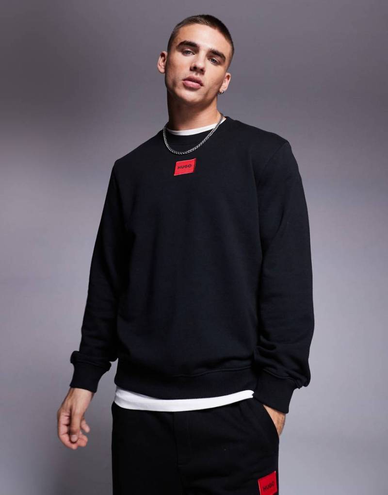HUGO Red - Diragol - Sweatshirt in Schwarz mit Logo von Hugo Red