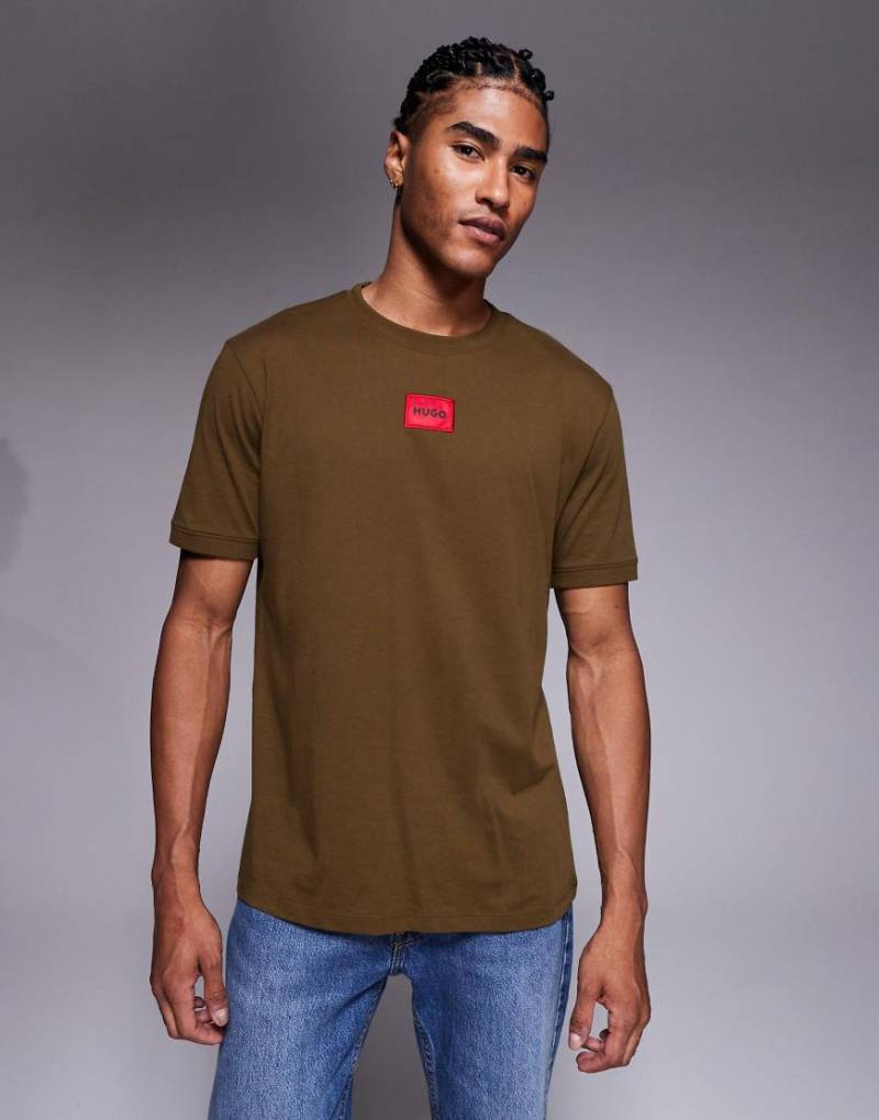 HUGO Red - Diragolino - T-Shirt in Braun-Brown von Hugo Red