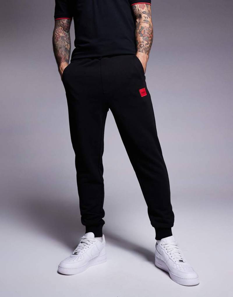 HUGO Red - Doak - Jogginghose in Schwarz mit Logo, Kombiteil von Hugo Red