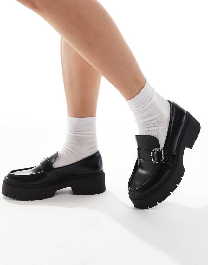 HUGO Red - Loafer in Schwarz mit dicker Sohle von Hugo Red