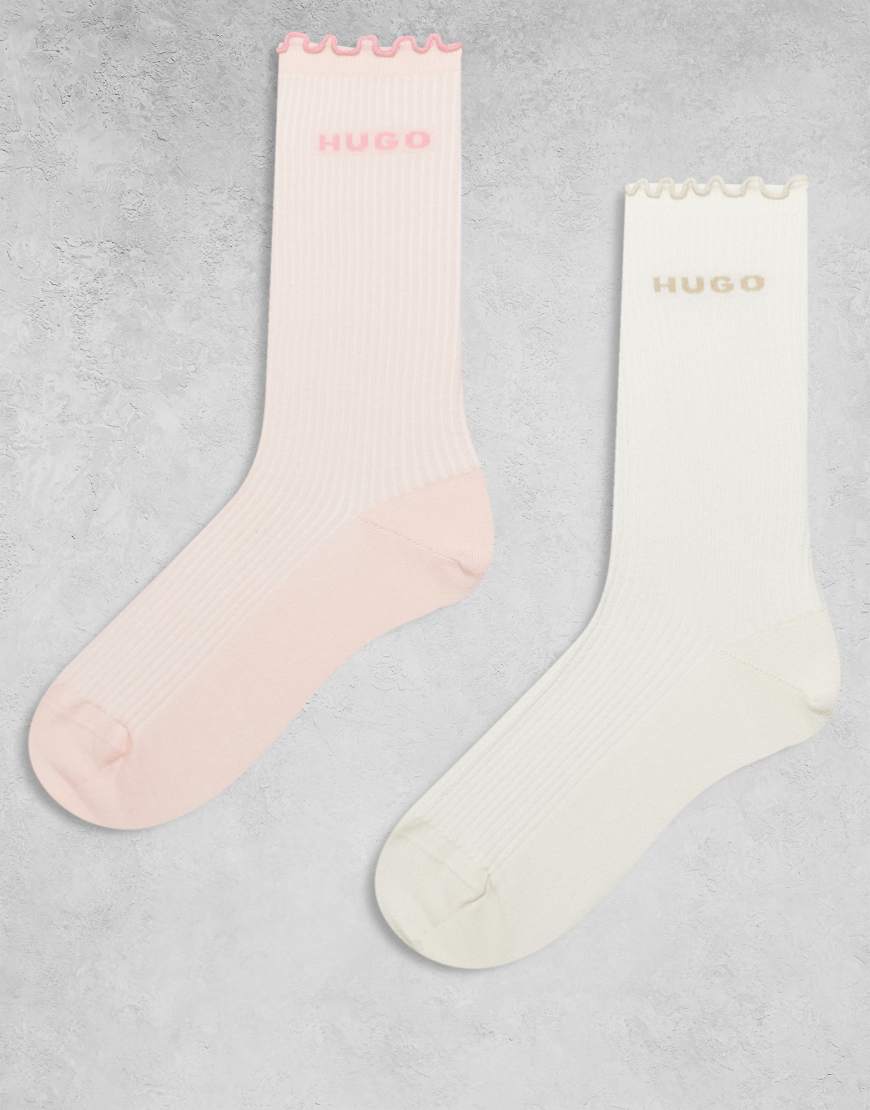 HUGO Red - Socken in Rosa mit Kräuselsaum von Hugo Red