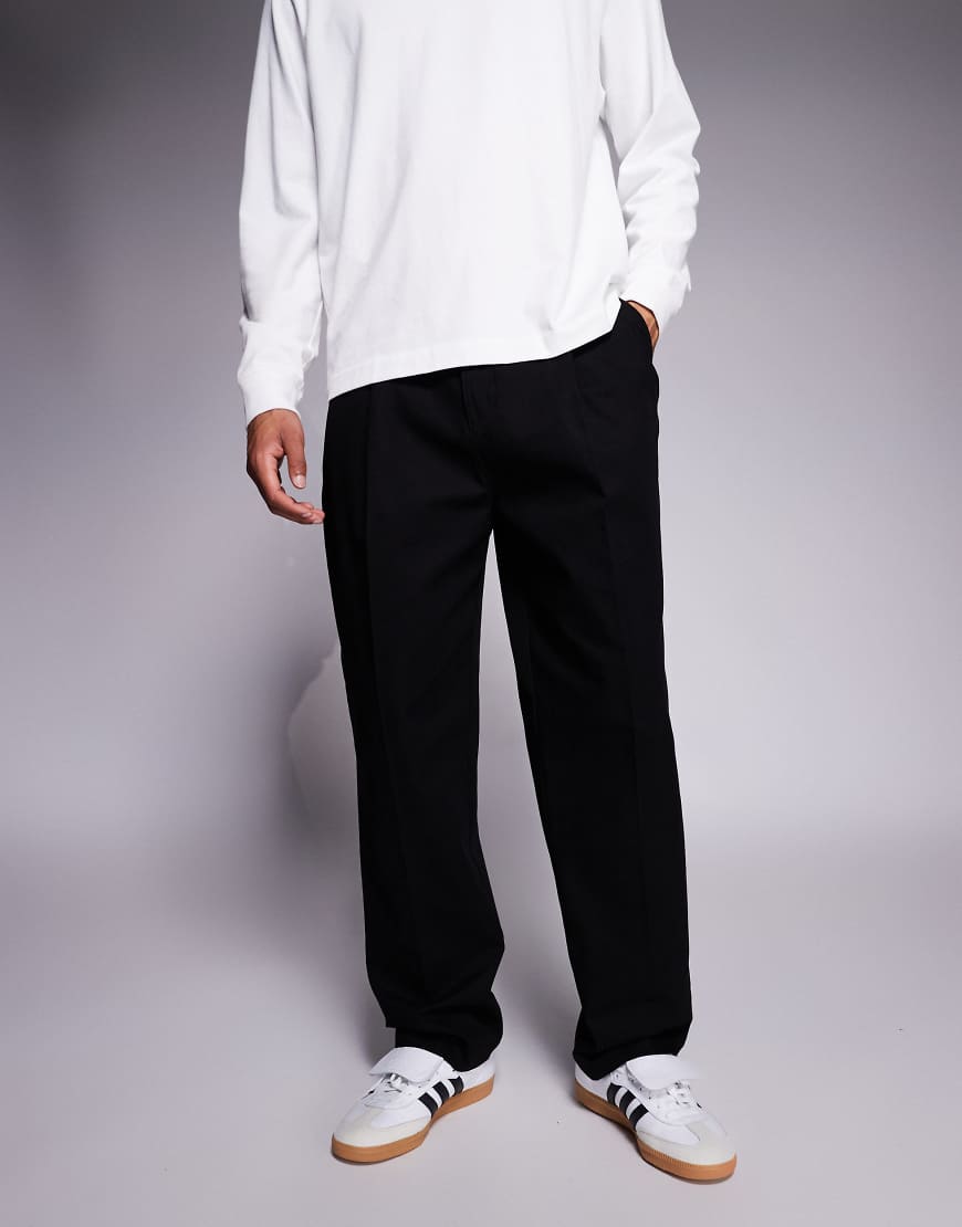 HUGO Red - Zenar - Elegante Hose in Schwarz mit Faltendetails von Hugo Red