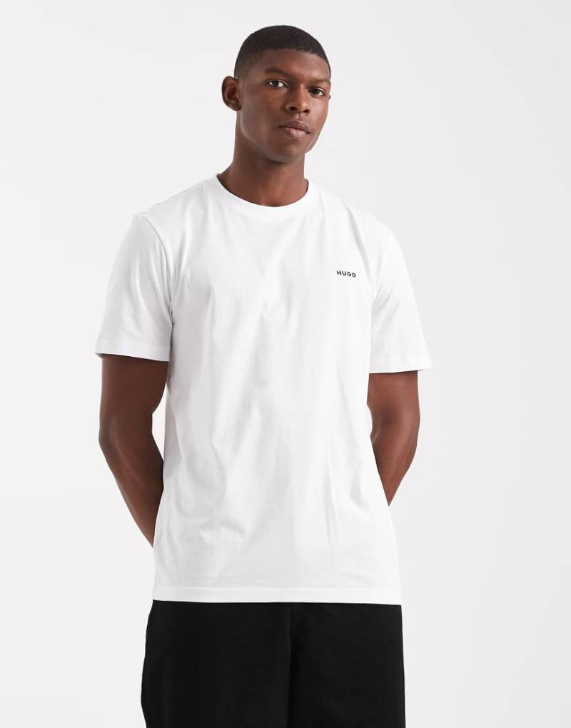 Hugo Boss - Dero - T-Shirt in Weiß mit kleinem Logo von Hugo Red