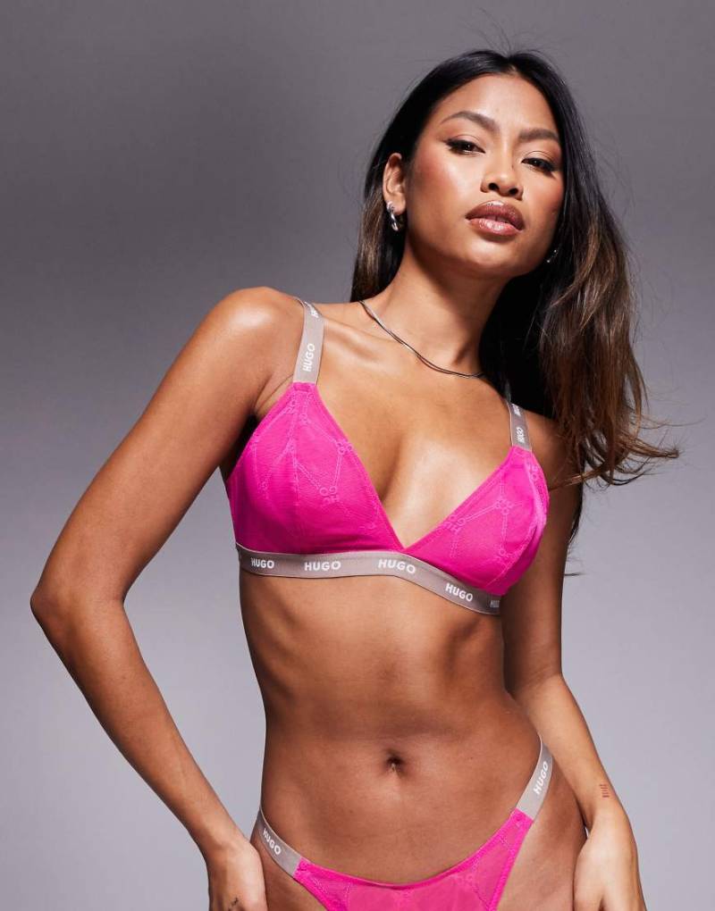 Hugo Red - Sportlicher Spitzen-BH in Rosa, Kombiteil von Hugo Red