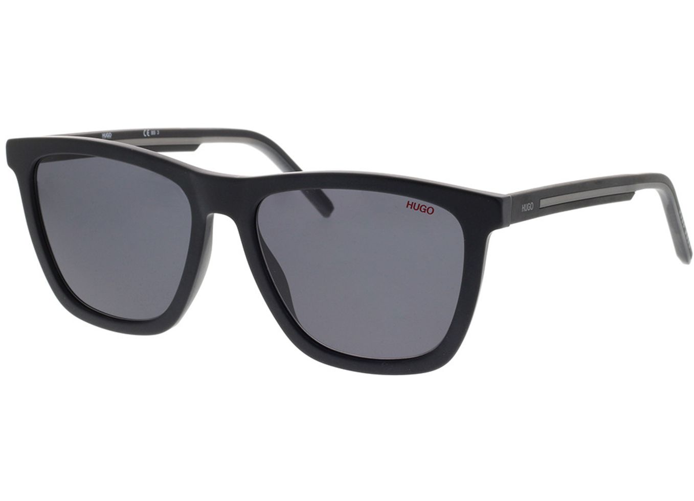 Hugo HG 1047/S 003 56-18 Sonnenbrille ohne Sehstärke, Herren, Vollrand, Eckig von Hugo