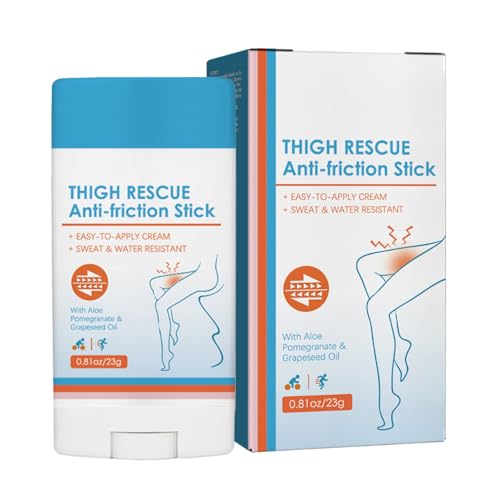 Anti-Chafing-Stock-Oberschenkel Anti-Reibungsstock, Anti-Chafing-Creme für Männer & Womne, wasserdichte Anti-Chafe-Aufkleber-Oberschenkel-Gel-Lotion-Creme für Wandern laufende Strandurlaubsportler von Hugsweet