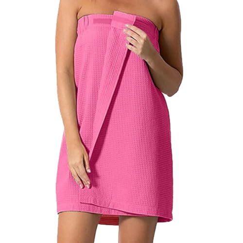 Damen Badetuch-Bademantel, Frottee Sauna Frottee Bademantel, Morgenmantel, Schnelltrocknend Weich Sauna Kilt Saunatuch Saunakilt Mit Klettverschluss Bademantel Für Damen Herren von Hugsweet