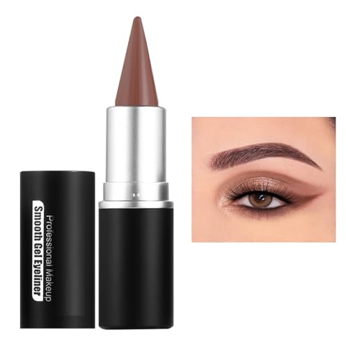Eyeliner Wasserfest Schnell Trocknender Wischfester Eyeliner Stift Gel Stick Eyeliner Pencil Langanhaltend Pigmentiert Matte Kajalstift für den idealen Lidstrich Ein Alltägliches Augen Make up von Hugsweet