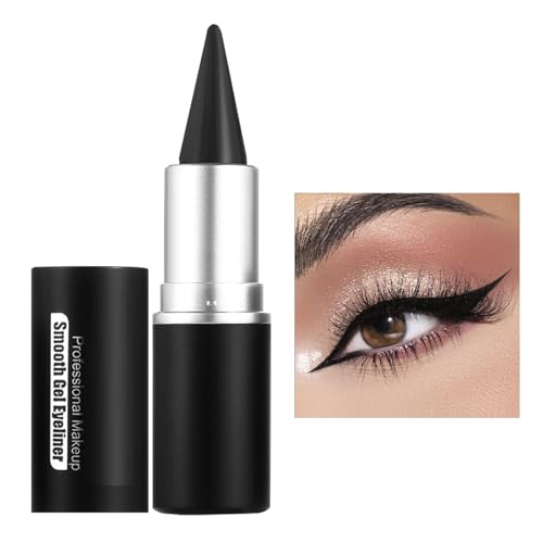 Eyeliner Wasserfest Schnell Trocknender Wischfester Eyeliner Stift Gel Stick Eyeliner Pencil Langanhaltend Pigmentiert Matte Kajalstift für den idealen Lidstrich Ein Alltägliches Augen Make up von Hugsweet