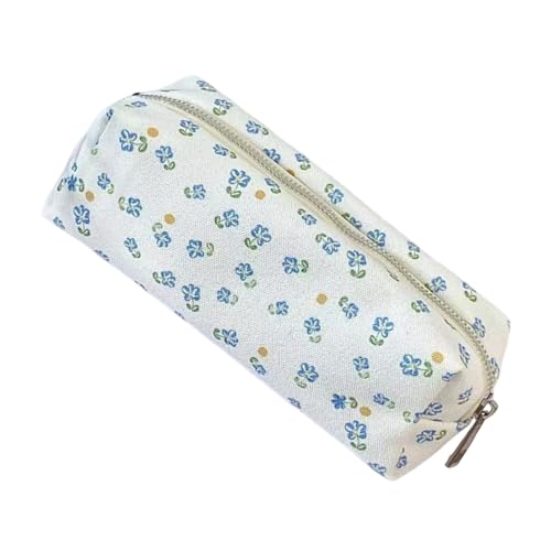 Frauen Florale Kosmetikbeutel - Blumen -Make -up -Pinselbeutel, K-leiner Make -up -Beutel Mit Reißverschluss Canvas Cosmetic Organizer Reisetaschen, Reisezubehör Für Frauen Girls Badezimmer Täglich von Hugsweet