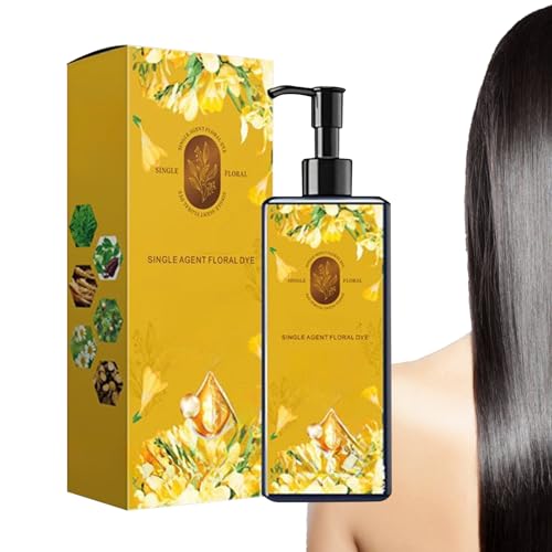 Haarfärbeshampoo Für Damen & Herren – Natürliches Haarfärbeshampoo, Stärkende Shampoo-Creme, Grauabdeckung, Dauerhafte Farbbehandlung Mit Natürlichen Kräuterinhaltsstoffen von Hugsweet