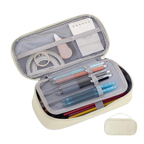Hugsweet Federmäppchen, Federmäppchen,Stifthalter-Beutel, Stifttasche mit Griff und großem Fassungsvermögen | Schreibwaren-Aufbewahrungstaschen, Schreibwaren-Make-up-Tasche für Gummi-Linealstifte von Hugsweet