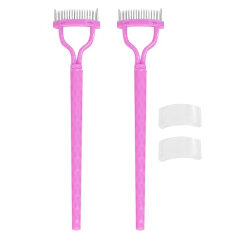 Hugsweet Mascara -Kamm, Metall -Lash -Kamm - 2 -Pack -Metall -Zähneabscheider Pinsel mit Abdeckung | Augenbrauenbürste, Pflegewerkzeug, Brow Make -up -Applikator, Kämmen von Definer für von Hugsweet