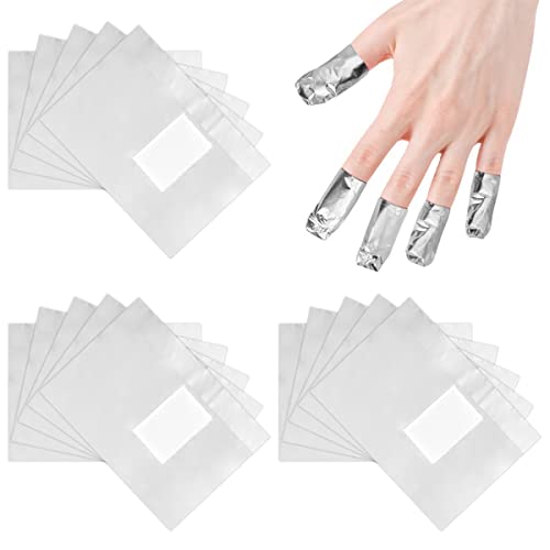 Nail Polish Remover Wraps Pads Aluminiumfolie Nagellackentferner Pads Folie Nagellackentferner um Gellack Schnell und Sanft Entfernen zu können für Nagelpolitur Entfernen(1000PCS) von HuhWafee