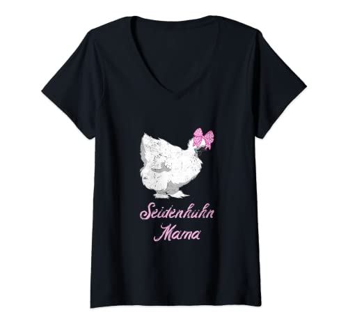 Damen Seidenhuhn Mama Geschenk witziges Huhn T-Shirt mit V-Ausschnitt Damen Seidenhuhn Mama Geschenk witziges Huhn T-Shirt mit V-Ausschnitt von Huhn Mama Hühner & Seidenhühner Co.