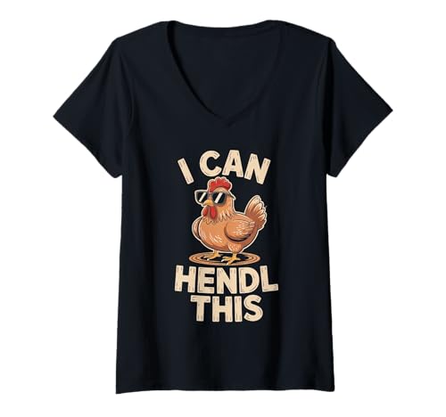 Damen I Can Hendl This Huhn Züchter Bauer Geflügel T-Shirt mit V-Ausschnitt Damen I Can Hendl This Huhn Züchter Bauer Geflügel T-Shirt mit V-Ausschnitt von Huhn Züchter Bauer Geflügel Spaß