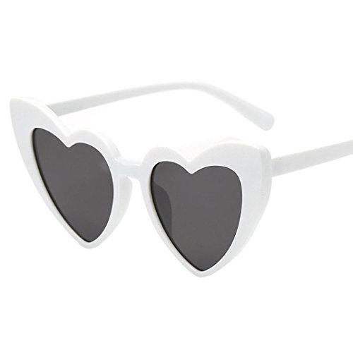 Huhu833 Mode Damen Retro Fashion Heart-shaped Shades Sonnenbrille Integrierte UV-Brille Reise Sonnenbrille (A) von Huhu833