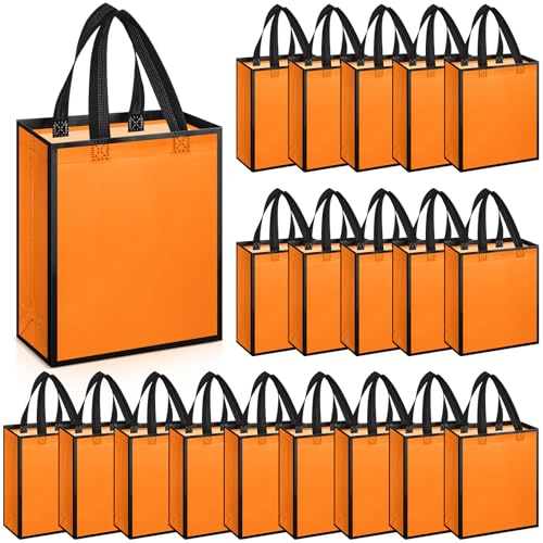 Huhumy Wiederverwendbare Geschenktüten mit Griffen, 25,4 x 20,3 x 10,2 cm, nicht gewebt, für Party, Hochzeit, Geburtstag, Urlaub, Party, Abschlussfeier, Brautjungfer, Geschenk, 24 Stück, Orange Huhumy Wiederverwendbare Geschenktüten mit Griffen, 25,4 x 20,3 x 10,2 cm, nicht gewebt, für Party, Hochzeit, Geburtstag, Urlaub, Party, Abschlussfeier, Brautjungfer, Geschenk, 24 Stück, Orange von Huhumy