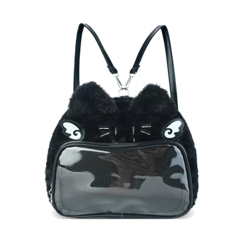 HuiYStar Kawaii Furry Ita Bag Rucksack Süße Katze Schulter Crossbody Taschen Mehrzweck Pin Display mit Einsatz von HuiYStar