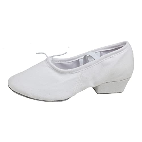 Huicai Damen Ballett Pantoffel Tanzschuhe Leinwand Ballettschuhe Yoga Body Klassische Schuhe mit Absatz Tanzschuhe von Huicai