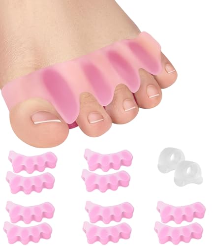 6 Stück Zehenspreizer Silikon,Silikon-Zehentrenner für korrekte Hallux valgus,Fußzehen Spreizer, Zehentrenner für Pediküre Hallux Valgus, Universalgröße für Damen und Herren-Pink 6 Stück Zehenspreizer Silikon,Silikon-Zehentrenner für korrekte Hallux valgus,Fußzehen Spreizer, Zehentrenner für Pediküre Hallux Valgus, Universalgröße für Damen und Herren-Pink von Huifoo