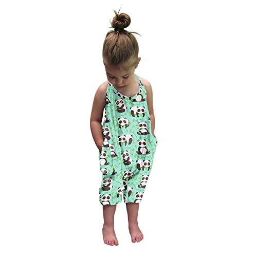 Huihong Jumpsuit Overall Trainingsanzug Kinderoverall Kinderbekleidung Ärmellos Spielanzug Kleinkind Mädchen Baby Kinder Floral Strap Romper Sommer Outfits T-Shirt Bodysuit Kleidung… von Huihong