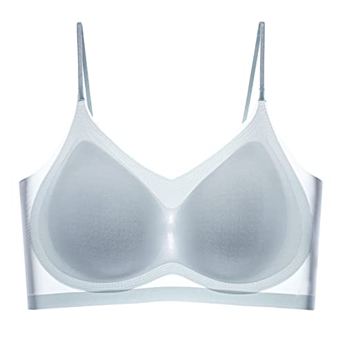 Ultradünne Unterwäsche Aus Eisseide Damen Push Up BH Damen Soft BH Ohne Bügel BH Gepolstert Unterwäsch Bustier Dessous Top Rücken-BH Verstellbare Träger Nahtlos Bügelloser Leicht Weicher Komfort BH von Huihong