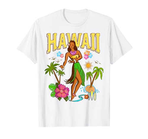 Hula Girl Hawaii Aloha Beach Vibes Pinup im Retro-Look, hawaiianisch T-Shirt Hula Girl Hawaii Aloha Beach Vibes Pinup im Retro-Look, hawaiianisch T-Shirt von Hula Hawaii Vintage Aloha Apparel Co