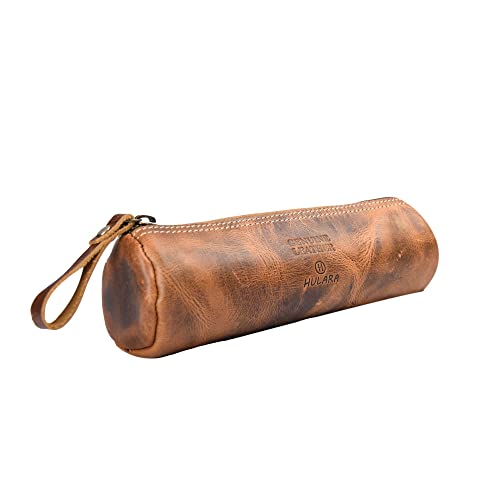Federmäppchen aus echtem Leder von Hulara Wunderschönes handgefertigtes Federmäppchen mit Reißverschluss für Schule | Arbeit | Büro von Hulara