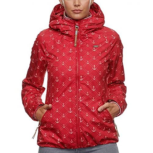 Ragwear Dizzie Marina Jacke mit Ankern Damen rot - S von Hulker Europe Vertriebs GmbH