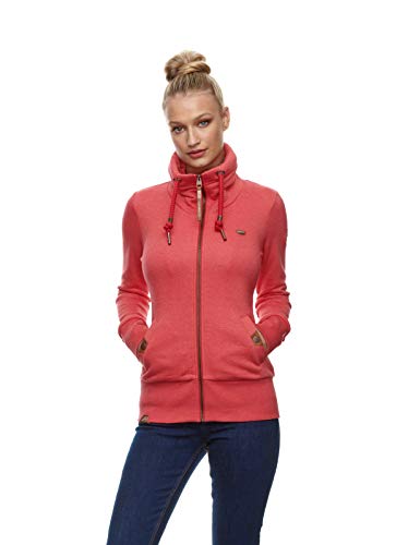 ragwear Damen Sweatjacke Rylie Zip Jacke Langarm Stehkragen Reißverschluss Vegan RED M von Hulker Europe Vertriebs GmbH