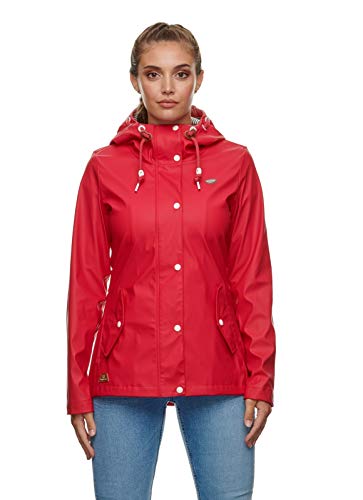 ragwear Damen Übergangsacke Marge Kurzmantel Parka Maritime Jacke Regenjacke RED XXL von Hulker Europe Vertriebs GmbH