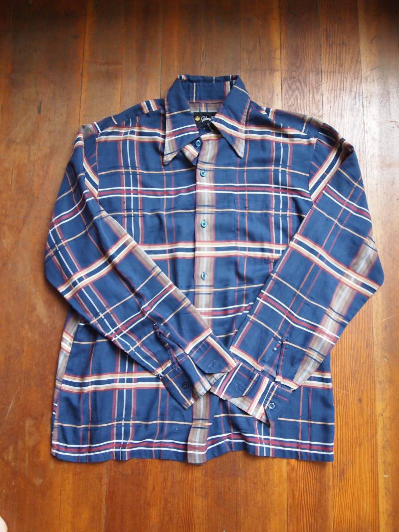 Jahrgang 1960 Johnny Miller Sears Kariertes Hemd von HullabalooVintage