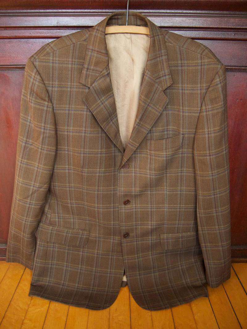 Jahrgang Natazzi Plaid 3-Knopf-Sakko von HullabalooVintage