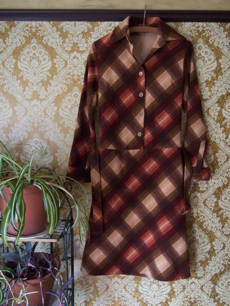 Vintage 1960S Drop Waist Shirt Dress von HullabalooVintage