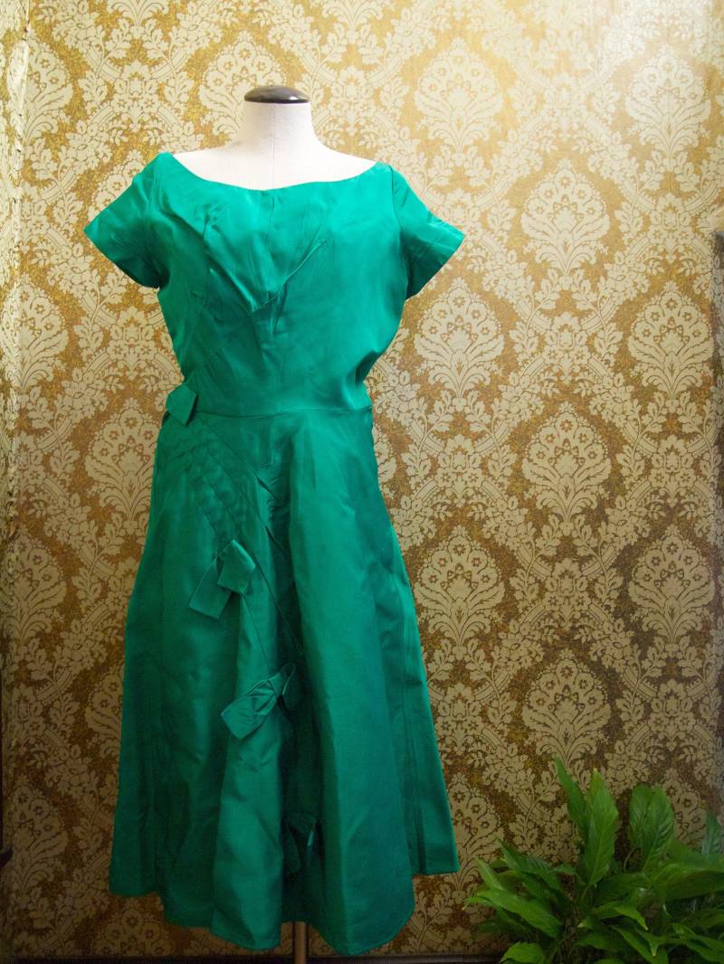 Vintage Green Cocktail-Dress von HullabalooVintage