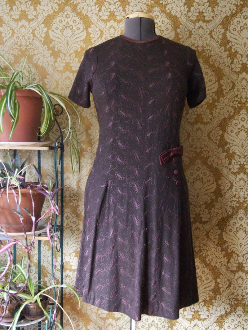 Weinlese-Paisley-Kleid von HullabalooVintage
