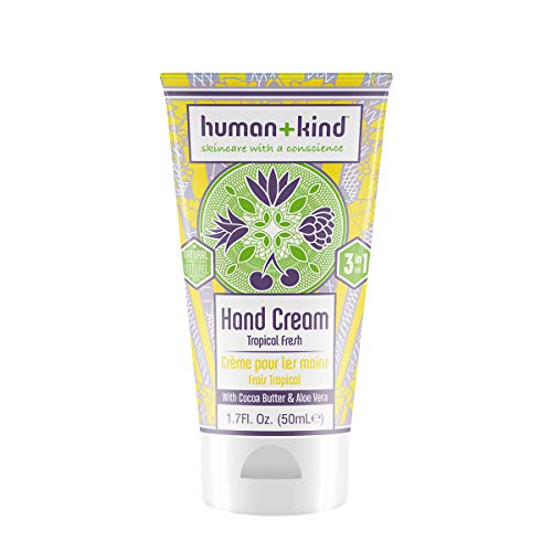 Human+Kind Moisturizing Hand Cream Tropical Fresh - Hydrating Cream with Avocado Oil and Shea Butter - Intense, Fast Absorbing Moisturizer for Smooth Skin - For Dry, Cracked Skin - 50 ml von Human+Kind