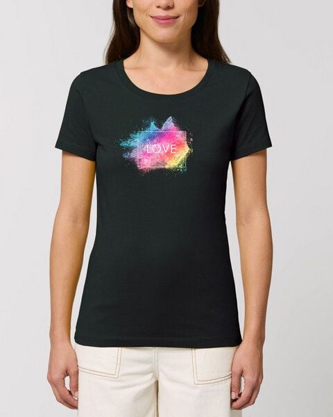 Bio Damen Rundhals T-Shirt Amorous "Colour Love" von Human Family von Human Family